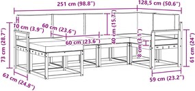vidaXL Σειρά Καναπέ Εξωτερικού 6 pcs Λευκό και Κρεμ Πολυεστέρας