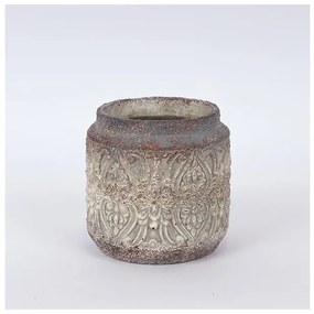 Κασπώ Τσιμεντένιο Γκρι &amp; Μπεζ 15x15x15.5cm 752-18057 Estheti-752-18057-Γκρι 752-18057