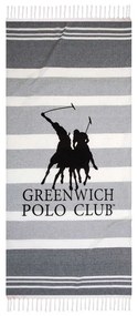 Πετσέτα Θαλάσσης - Παρεό 3841 Grey Greenwich Polo Club Θαλάσσης 80x170cm 100% Cotton