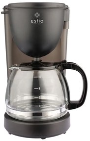 Καφετιέρα Γαλλικού Καφέ Plus 06-10058 750W 1.25LT Black Estia Glass