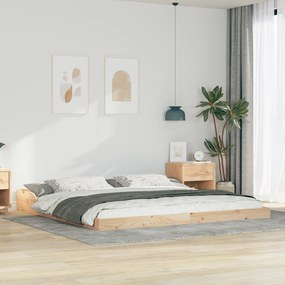vidaXL Σκελετός Κρεβατιού Καφέ 180 x 200 cm Μασίφ ξύλο πεύκου