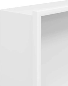vidaXL Εσοχή Ντους Βουρστ. Λευκό Ματ 62x32x9 εκ. Αν. Ατσάλι