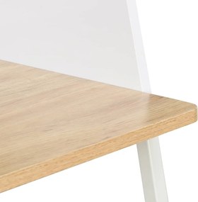 vidaXL Γραφείο Λευκό / Χρώμα Δρυός 90 x 60 x 88 εκ.