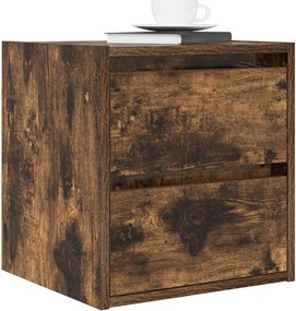 vidaXL Κομοδίνο Επιτοίχιο Καπνιστή Δρυς 38x34x40 εκ.