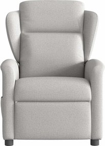 vidaXL καρέκλα ανάκλισης μασάζ Cloud Grey Fabric