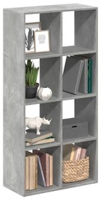 vidaXL Βιβλιοθήκη/Διαχωριστικό Χώρου Γκρι 69,5x29x137,5εκ. Επεξ. Ξύλο