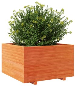 vidaXL Ζαρντινιέρα Καφέ Κεριού 80x80x49,5 εκ. από Μασίφ Ξύλο Πεύκου