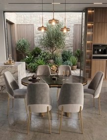 Stewehome Τραπέζι Oslo 6 ατόμων με 6 καρέκλες
