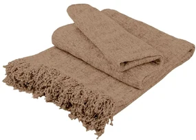 Ριχτάρι Σενίλ Beige Μονοθέσιο  180x180εκ.