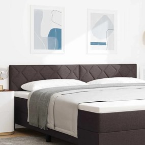 vidaXL LED Κεφαλάρι Σχεδίασης Διαμαντιών Σκούρο Καφέ 200 εκ. Υφασμάτινο