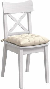 vidaXL Μαξιλάρια καθισμάτων 4 pcs Κρεμ 40 x 40 x 6 cm