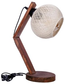 ΦΩΤΙΣΤΙΚΟ ΕΠΙΤΡΑΠΕΖΙΟ ROPE MEGAPAP E27 ΞΥΛΙΝΟ - ΣΧΟΙΝΙ ΧΡΩΜΑ ΜΠΕΖ - ΚΑΡΥΔΙ Ø17X40ΕΚ.