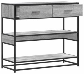 vidaXL Τραπέζι κονσόλας Γκρίζο Σονόμα 90x35x80 cm Ξύλινη κατασκευή