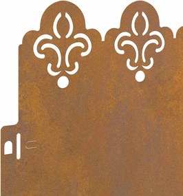 vidaXL Περιγράμματα γκαζόν 10 pcs Σκ rusty 103 x 0,05 x 22 εκ