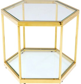 Τραπέζι Μέσης Comb Χρυσό  55x48x45εκ - Χρυσό