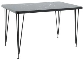 Τραπέζι Bruce pakoworld μαύρο μαρμάρου-μαύρο 120x73x73εκ - Μέταλλο - 197-000141