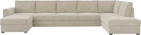 Γωνιακός καναπές Wilma large-Εκρού-Δεξιά