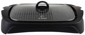 Elekom EK-13 G  Electric Grill with Glass - Ηλεκτρική Ψησταριά Σχάρας 2000W με Ρυθμιζόμενο Θερμοστάτη