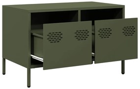 vidaXL Έπιπλο Τηλεόρασης Λαδί 68 x 39 x 43,5 εκ. Χάλυβας Ψυχρής Έλασης