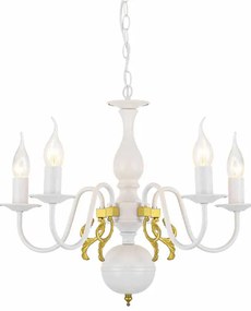 Πολυέλαιος Οροφής Aca Velvet DLA12005P White Matt/ Gold