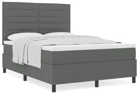 vidaXL Σκούρο Γκρι Κρεβάτι με Στρώμα 140x200 cm Υφασμα