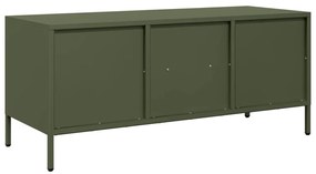 vidaXL Έπιπλο Τηλεόρασης Λαδί 101,5x39x43,5 εκ. Ατσάλι Ψυχρής Έλασης