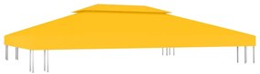 vidaXL Κάλυμμα για Κιόσκι 2 Επιπέδων Κίτρινο 4 x 3 μ. 310 γρ./μ²