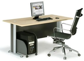 BASIC Γραφείο Απόχρωση Dark Grey - Beech -  150x80x75cm