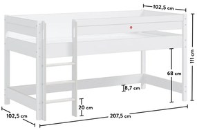 Υπερυψωμένο παιδικό κρεβάτι MONTES WHITE  MW-1305 90x200εκ. Cilek