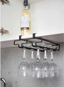 Σταντ/Κρεμάστρα Για 6 Κολωνάτα Ποτήρια Wenko Klea Black 53258100