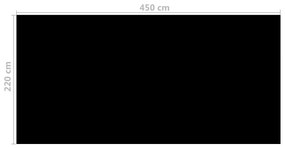 vidaXL Κάλυμμα Πισίνας Μαύρο 450 x 220 εκ. από Πολυαιθυλένιο