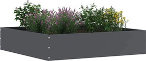 vidaXL Περίγραμμα γκαζόν Ανθρακί 60 x 60 x 13 εκ Ατσάλι