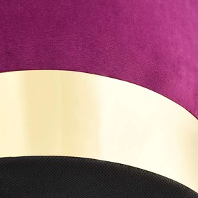 vidaXL Σκαμπό Μοβ / Χρυσό Βελούδινο 28 x 36 cm