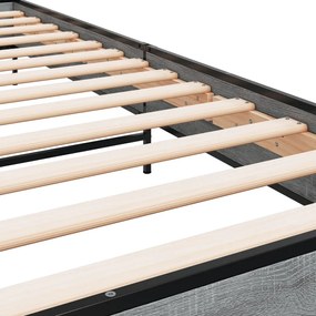 vidaXL Πλαίσιο Κρεβατιού Γκρι Sonoma 75x190 εκ. Επεξ. Ξύλο &amp; Μέταλλο