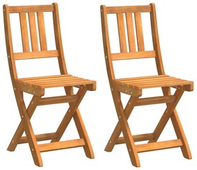 vidaXL Καρέκλα Κήπου 2 pcs Καφέ 36 x 46 x 86 εκ. Μασίφ ξύλο ακακίας