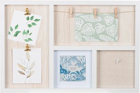 Photo Θήκη Rectangular "Imago" Acrilic Mdf Ecru Λευκό PU 48x3x32cm