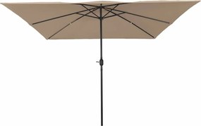 vidaXL Ομπρέλα Κήπου Taupe 295 x 295 x 245 εκ Πολυεστέρας και Χάλυβας