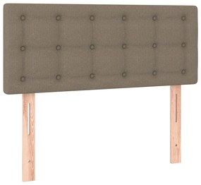 Κρεβάτι Boxspring με Στρώμα Taupe 120x190 εκ. Υφασμάτινο - Μπεζ-Γκρι