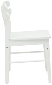 vidaXL Καρέκλα τραπεζαρίας 2 pcs Λευκό Στερεό Ξύλο Ραβέντι