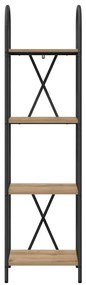 vidaXL Ράφι Βιβλίων artisan δρυς 40 x 30 x 146 εκ Επεξεργασμένο ξύλο