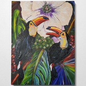 Πίνακας Καμβάς 405HND1189 50x70cm Multi Wallity Vertical Wood, Canvas