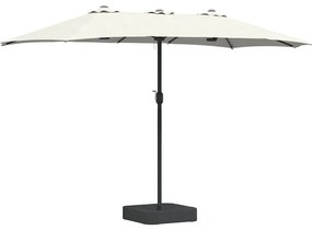 vidaXL Ομπρέλα Κήπου Άμμος 385 x 209 x 244 εκατοστά ύφασμα