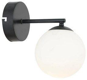 Φωτιστικό Τοίχου ELV Μαύρο/Λευκό Μέταλλο/Γυαλί 15x17cm - ArteLibre