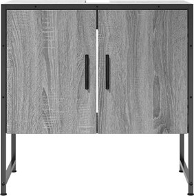 vidaXL Ντουλάπι Νιπτήρα Μπάνιου Γκρι Sonoma 60x33x60 εκ. Επεξ. Ξύλο