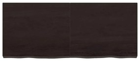 vidaXL Ράφι Τοίχου Σκούρο Καφέ 120x50x(2-6) εκ. Επεξ. Μασίφ Ξύλο Δρυός