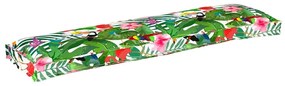 vidaXL Μαξιλάρι παλέτας για πάγκο Floral Πολύχρωμο 150 x 40 x 8 εκ.