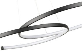 Φωτιστικό οροφής Led Cres Megapap μεταλλικό χρώμα μαύρο 70x48x65εκ.
