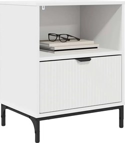 vidaXL Κομοδίνο 2 pcs Λευκό 49 x 36 x 61 εκ Επεξεργασμένο ξύλο