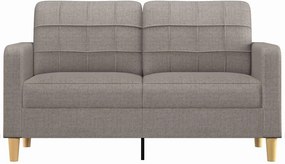 vidaXL Καναπές Διθέσιος Taupe 140 εκ. Υφασμάτινος