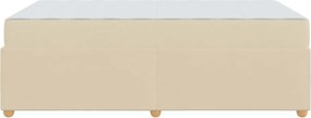 vidaXL Σκελετός Κρεβατιού με στρώμα Κρεμ 120 x 190 cm ύφασμα